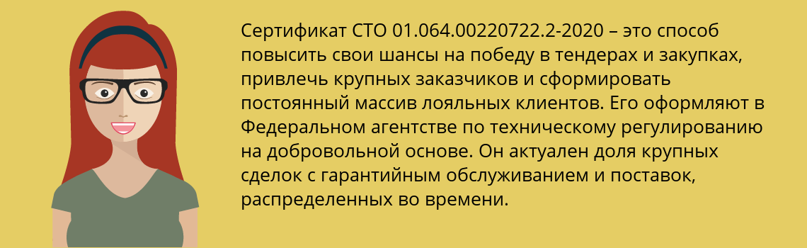 Получить сертификат СТО 01.064.00220722.2-2020 в Озерск